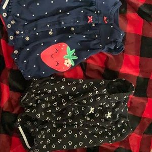 Carters button rompers